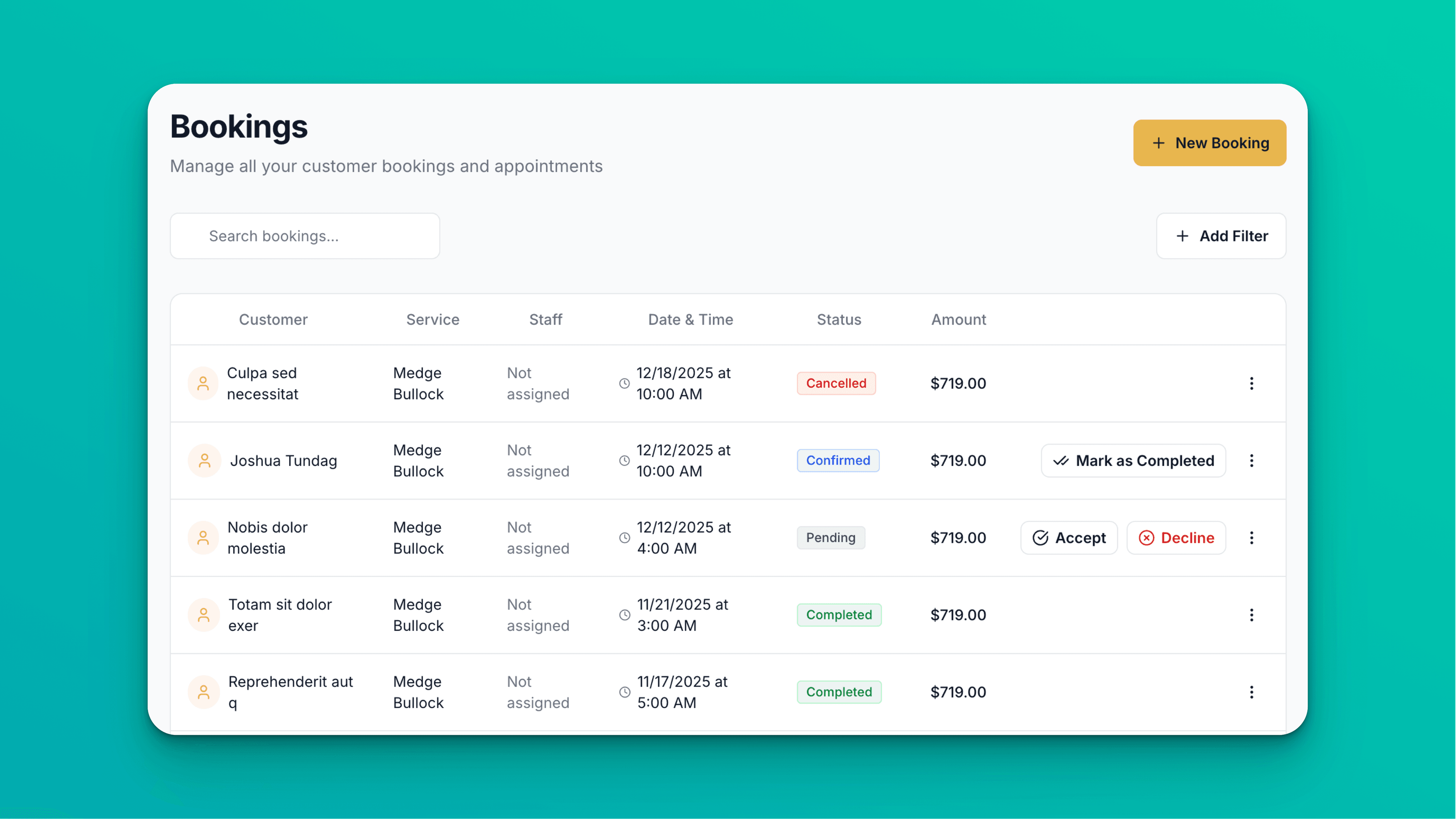 Smart Booking Management